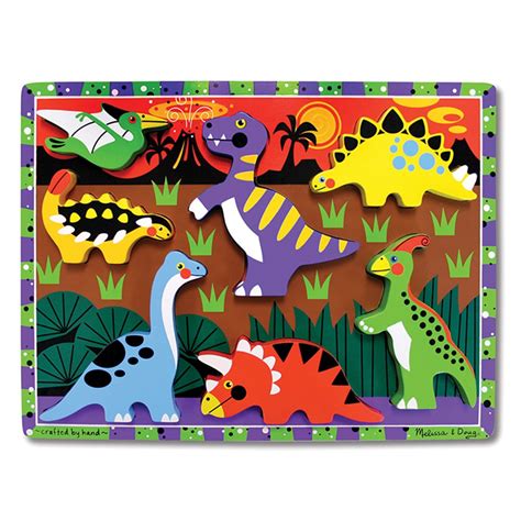 Dinosaurs Chunky Puzzle Lci3747 Melissa And Doug Wooden Puzzles