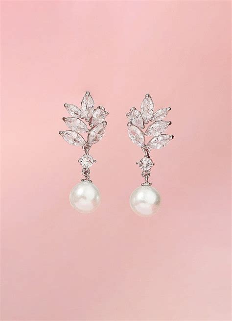 Pansy Pearl Earrings Jewelry Azazie
