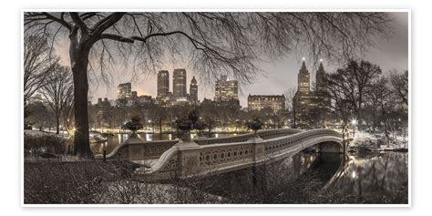 Central Park Bow Bridge Print By Assaf Frank Posterlounge
