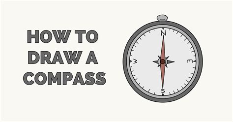 How To Draw A Compass Really Easy Drawing Tutorial