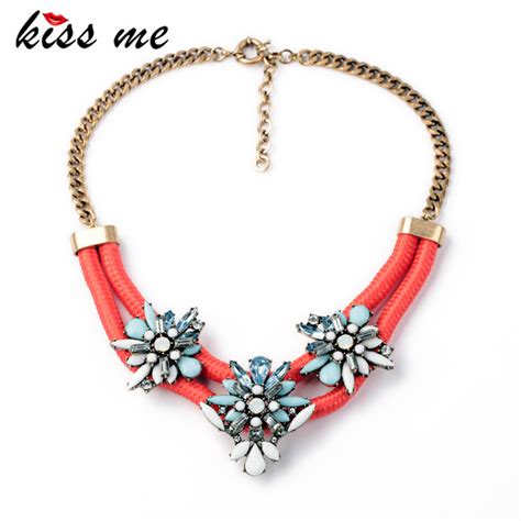 New Arrival Trendy Necklace 2017 Resin Zinc Alloy Wholesale From Shi Jie Red Rope Chain T