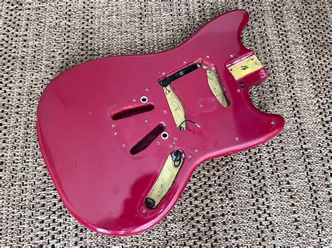 1966 Fender Mustang Guitar Red Body Original Reverb