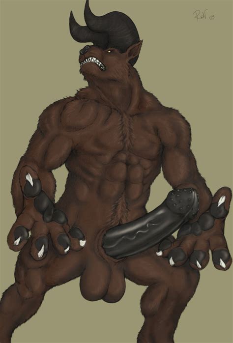 Rule 34 Anthro Berserk Claws Demon Fur Horns Huge Balls Huge Cock Male Male Only Monster