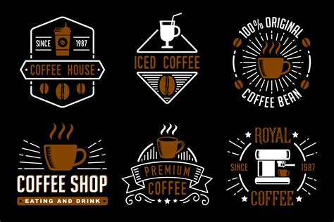 Vintage Coffee Logos Coffee Logos Emblems Vintage Set Thehungryjpeg