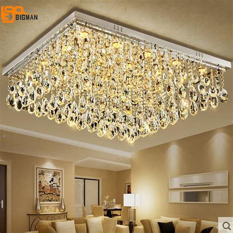 Check spelling or type a new query. new large modern crystal chandelier living room lamp flush ...