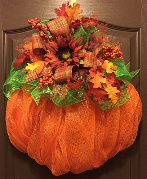 Fall Wreath Pumpkin Wreath Rubyskreations Pinterest