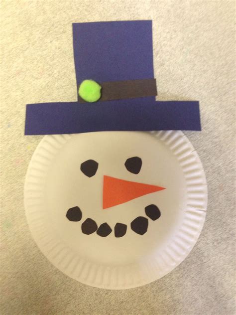 Paper Plate Snowman We Made This Guy Today First We Read Martin