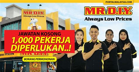 Mr diy is a household name in malaysia and it's known for being one of the hardware stores in malaysia with a variety of other miscellaneous products sold at low prices. Jawatan Kosong MR DIY 2020 - Portal Malaysia