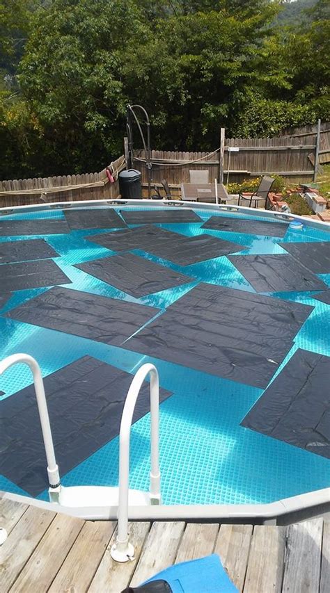 China square shape ground floating inflatable water swimming pool. Yes That's garbage bags in my pool . Best heater ever . Saw it on YouTube . My water went from ...