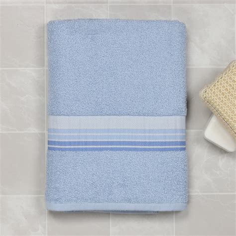 Mainstays Basic Bath Collection Single Bath Towel Light Blue Ombre
