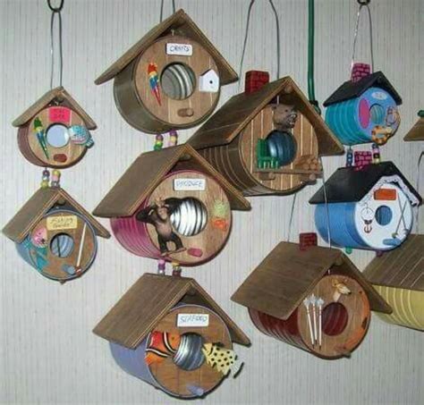 14 Diy Things To Do With Tin Cans In 2020 Homemade Bird Houses Bird