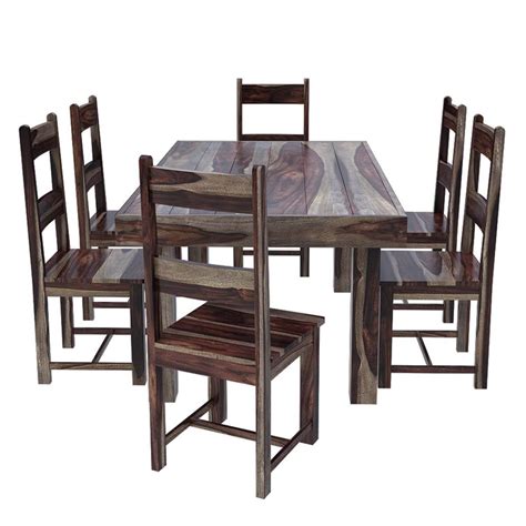 5 out of 5 stars. Frisco Modern Solid Wood Casual Rustic Dining Room Table ...