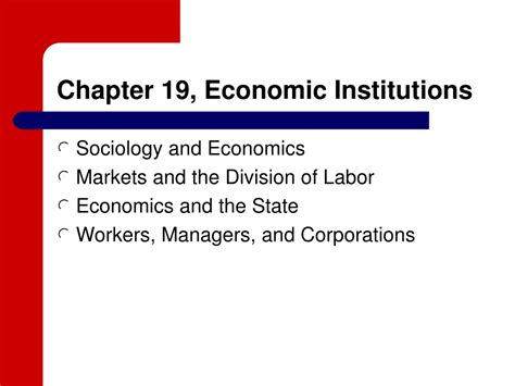 Ppt Chapter 19 Economic Institutions Powerpoint Presentation Free