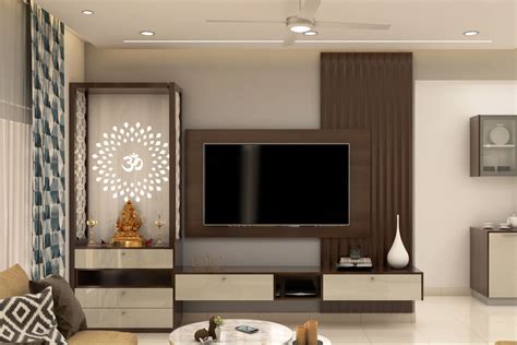 Spacious Modern Tv Unit Design With Drawers Livspace