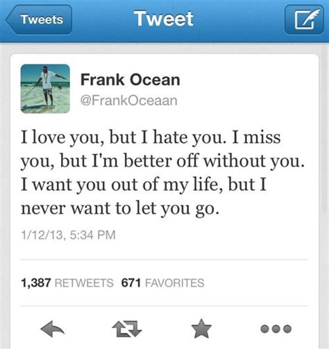 Frank Ocean Tweet With Images Frank Ocean Quotes Frank Ocean