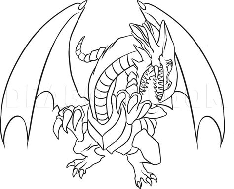 How To Draw Blue Eyes White Dragon Step By Step Drawing Guide By