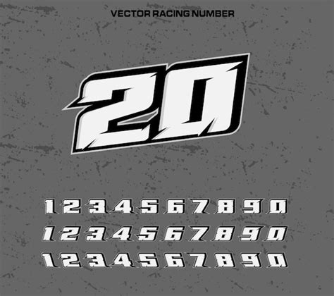 7 Race Car Number Fonts