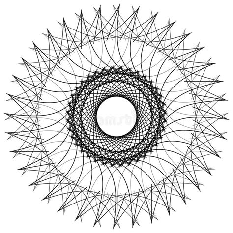 Geometric Uncolored Mandala Element Stock Vector Illustration Of