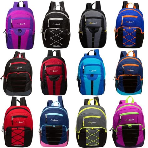 24 Units Of 17 Mixed Bulk Backpack Assortment In 12 Assorted Styles