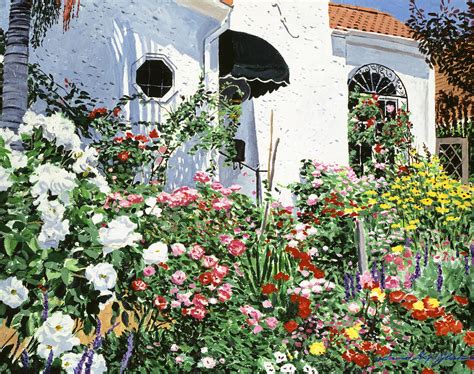 Summer Garden Flowers Painting By David Lloyd Glover