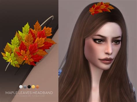 Maple Leaves Headband By Sugar Owl At Tsr Sims 4 Updates