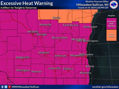 Triggers for the issuing of various heat warning to the public health units from a central source, and mechanisms for disseminating these warnings. Excessive Heat Warning In Effect - Also, Historical Heat Details