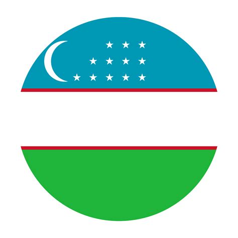 Free icono de bandera redondeada plana de uzbekistán con fondo