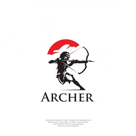 Modern Archery Logo Premium Vector