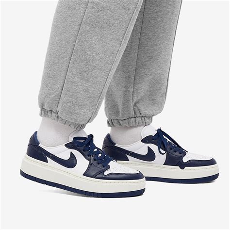 Air Jordan 1 Elevate Low White Midnight Navy And Sail End Es