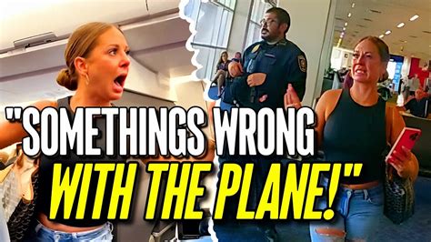 Woman Freaks Out On Plane Update Airport Police Footage Youtube