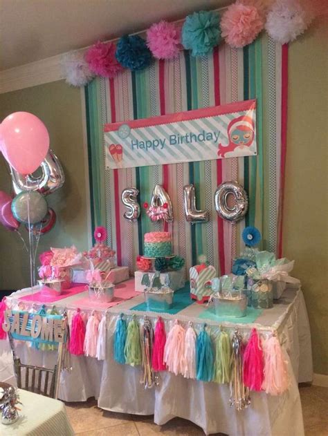 Welcome the new season with a spring party from shindigz! Little Spa Birthday Party Ideas | Photo 2 of 45 | Spa ...