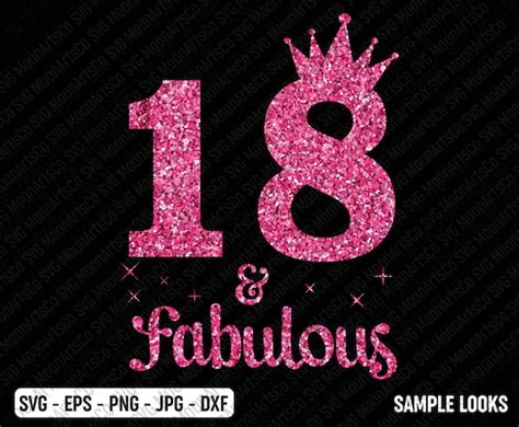 18 And Fabulous Birthday Svg 18th Birthday Svg 18 Years Old Etsy Ireland