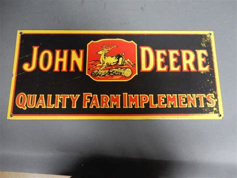 Lot Of 2 John Deere Signs John Deere Farm Implements 4 Legged Deer Ssp