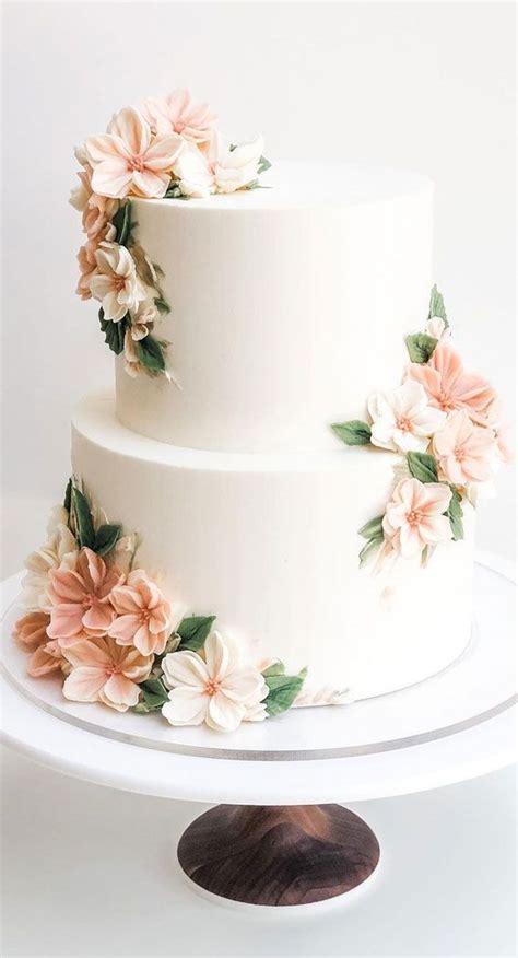 Best Simple Wedding Cakes Two Tiered Buttercream Wedding Cake