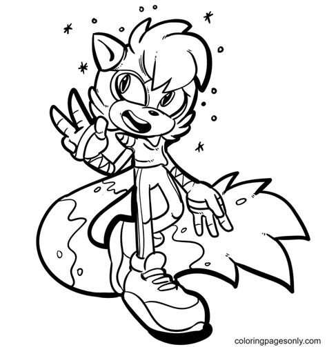 Sally Acorn Coloring Pages