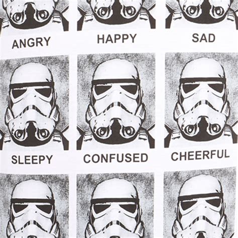 Star Wars Tee Shirt Stormtrooper Emotions Blanc