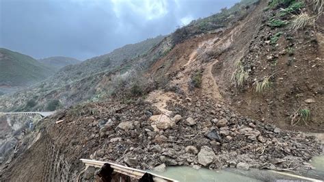 New Landslide Discovered Along Hwy 1 Blocking Road