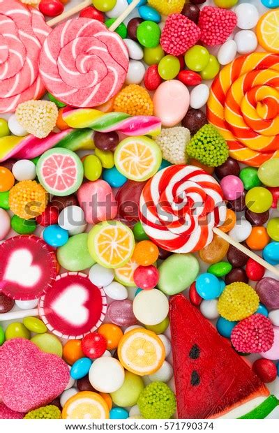 Colorful Lollipops Different Colored Round Candy Stock Photo Edit Now