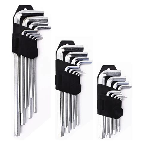 9pcs 15 100mm L Keys Allen Socket Hex Key Kit Hexagon Wrench Set