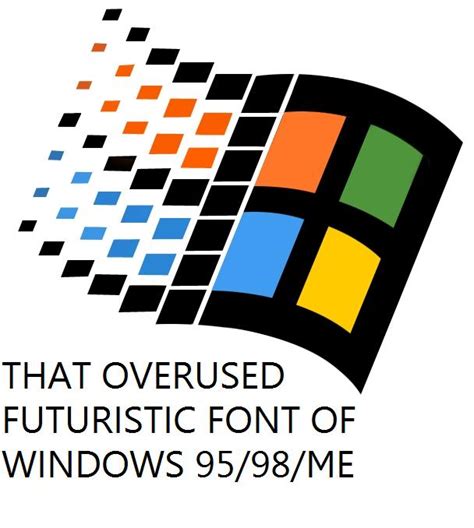 Searching For The Overused Futuristic Font That Came With Windows 95 Or