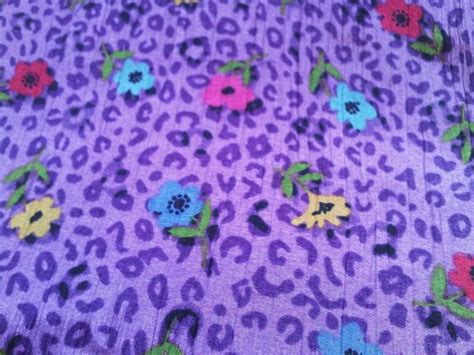 Purple Floral Leopard Print Fabric By Angelinadestashdepot On Etsy
