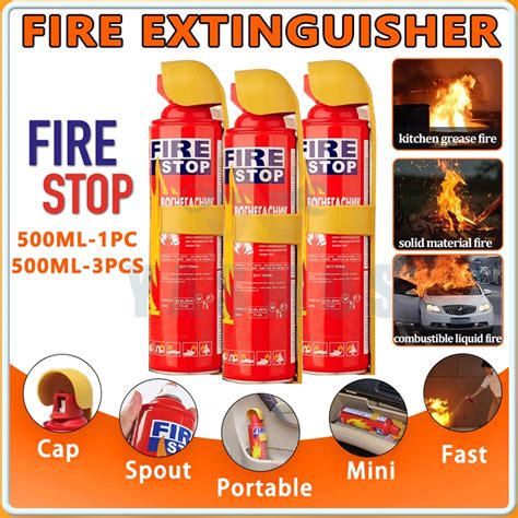 500ml Portable Emergency Mini Car Stop Fire Extinguisher 1pc And 3pcs