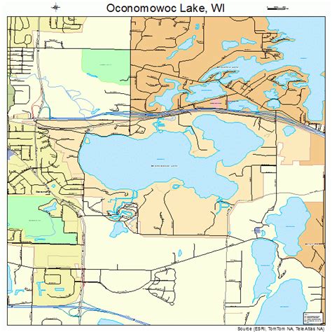 Oconomowoc Lake Wisconsin Street Map 5559300