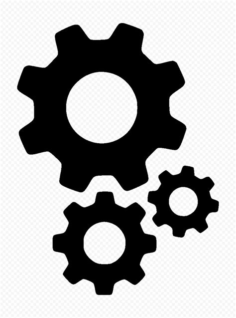 Gears Settings Black Icon Citypng