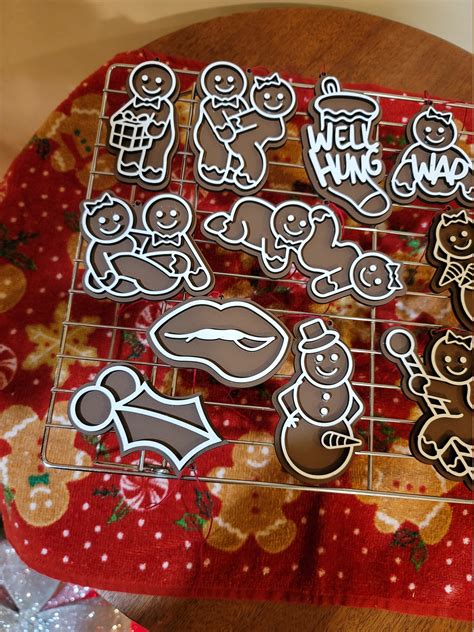 Naughty Gingerbread Ornaments Naughty Christmas Gingerbread Etsy