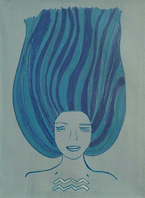 Aquarius Zodiac Mermaid Painting By Tenay Ava Marshall Fine Art America
