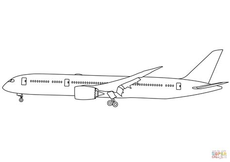 Dibujo De Boeing 787 Dreamliner Para Colorear Dibujos Para Colorear