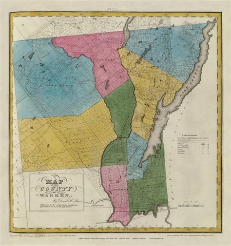 Warren County New York 1829 Burr State Atlas Old Maps