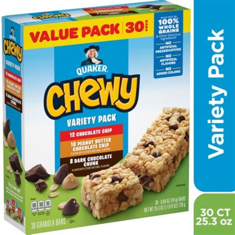 Quaker Chewy Variety Pack Granola Bars Value Pack 30 Ct 0 84 Kroger