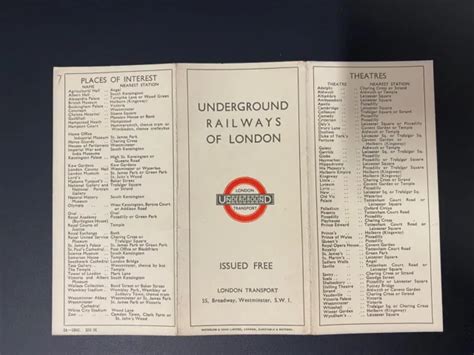 1934 Railway Map Harry Beck London Transport Underground Tube Map 439